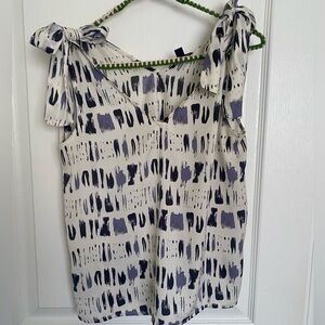 Banana republic tie shoulder top